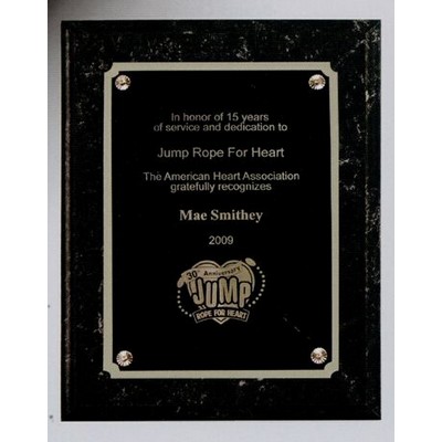 Black Marble Finish Plaque (9" x 12")