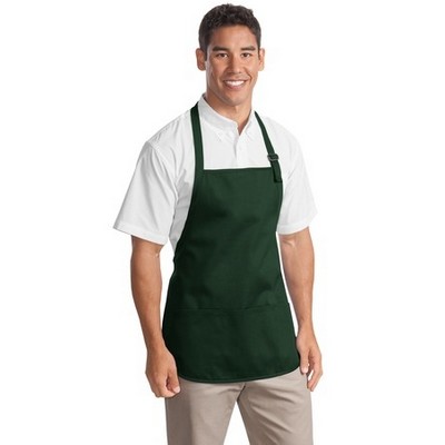 Medium-Length Apron with Pouch Pockets