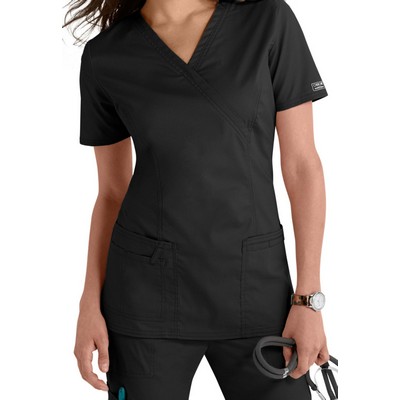 Cherokee Women's Core Stretch Mock-wrap Scrub Top