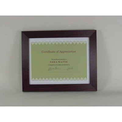 Mahogany Wood Core Certificate Frame - 8.5x11