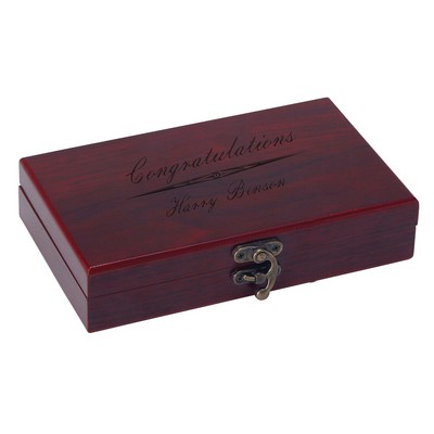 Card and Dice Set in Rosewood Box