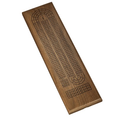 Classic Cribbage Set - Solid Walnut Wood Continuous 3 Track