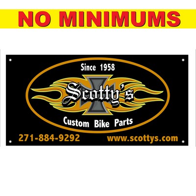 Banner - 13 Oz. Economy Vinyl Sign (4'x8'). Full Color, No Minimum