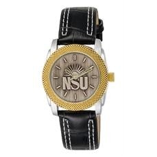 ABelle Promotional Time Maverick Medallion 2 Tone Ladies' Watch w/ Leather Strap