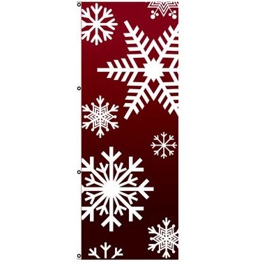 Unipole® Holiday Flag (Red Snowflakes)