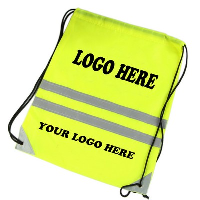 Reflective Safety Drawstring Bag