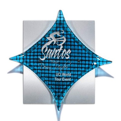 Stellar Plaque - Blue/Aluminum 15½"