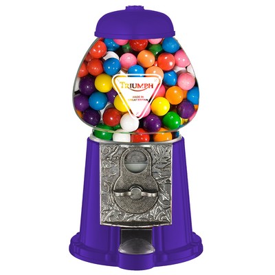 Purple 9" Metal w/Glass Gumball / Candy Dispenser Machine