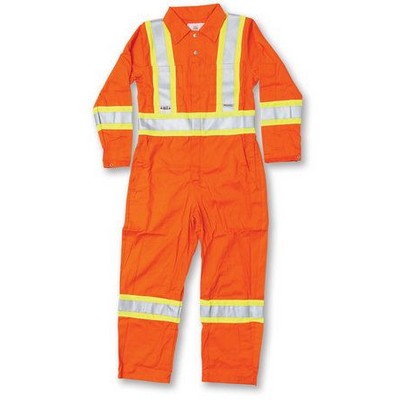 100% Cotton Orange Safety Coverall