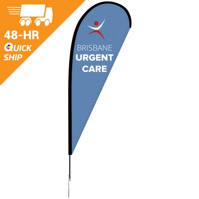 48 - Hour 8' Single Reverse Teardrop Banner w/Hardware Set