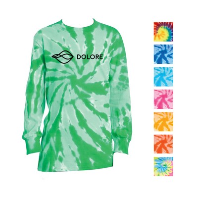 Junior Long Sleeve Tee in Tie-Dye