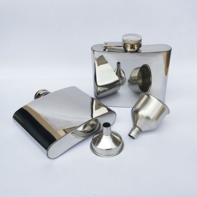 Mirror Finished SS Hip Flask 4.5oz