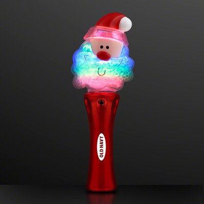 LED Santa Claus Spinning Light Wand - Domestic Print