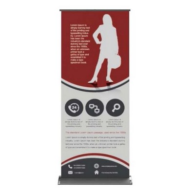 Bannerstand 4 - Silver Graphic w/Hardware (33.5"x90")