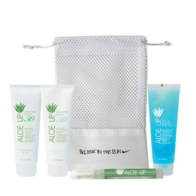 Aloe Up Mesh Bag with White Collection Sunscreen