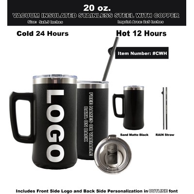 20 Oz. Vacuum Insulated Stainless Steel Mug