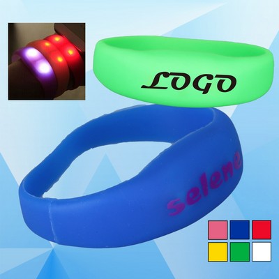 Silicone Sound Control Flashing Bracelet