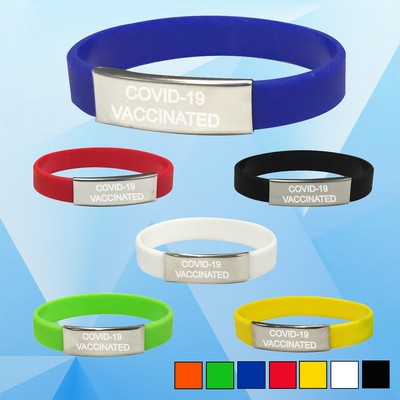 Silicone Bracelet w/ Metal Plate