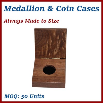 Medallion Presentation Custom Wooden Box / Medallion Wooden Box - made to order, low minimums