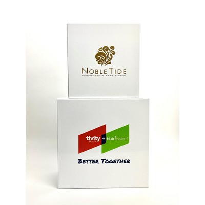 Full Color Printed Rigid Folding Magnetic Closure Gift Box (6x6x2.75)