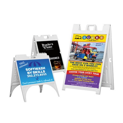 18" x 24" - Full Kit-Custom Deluxe A Frame Sidewalk Sign 18" x 24"- 4/0