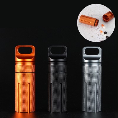 Mini Aluminum Waterproof Pill Box For Camping