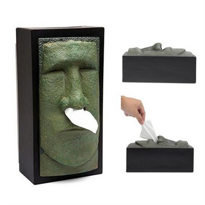 Fun Stone Statue Decoration Table Tissue Box Holder For Bathroom Bedroom Dresser