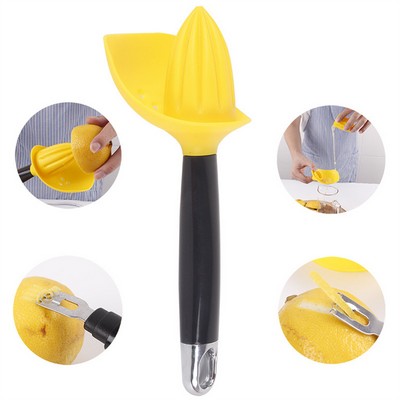 2-in-1 Manual Citrus Lemon Juicer for Freshly Squeezed Juices and Kitchen Convenience