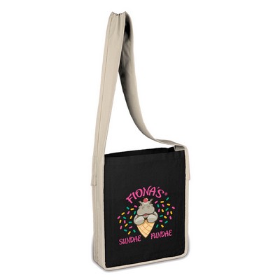 Color Canvas Sling Bag - Full Color Transfer (12" x 15" x 3")