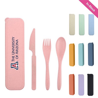 Portable Wheat Straw Cutlery Set