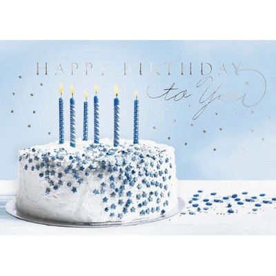 Birthday In Blue Card