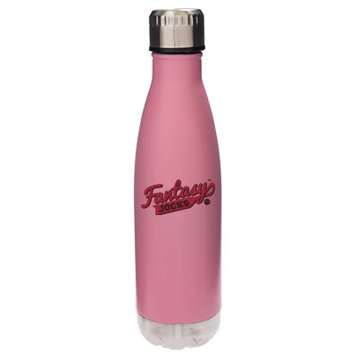 17 Oz. Glacier Satin Pastel Pink Vacuum Insulated Stainless Steel Double Wall Sports Water Bottle