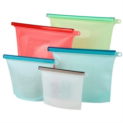 Reusable Freezer Bags Leakproof - Reusable Sandwich Bags Dishwasher Safe 500ML