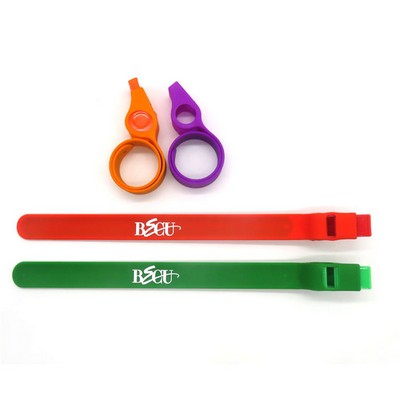 Silicone Bracelet w/Whistle