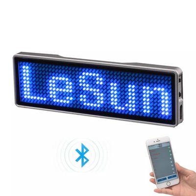 APP control Rechargeable Programmable LED Name Badge