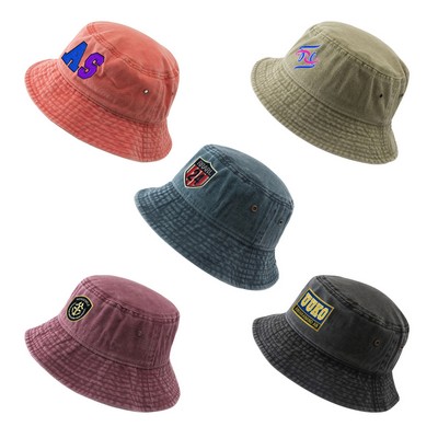 Washed Pigment Dyed Cotton Bucket Hat