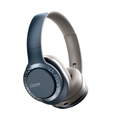 Cleer Over-Ear Bluetooth Headphones With 100hr Battery in Navy