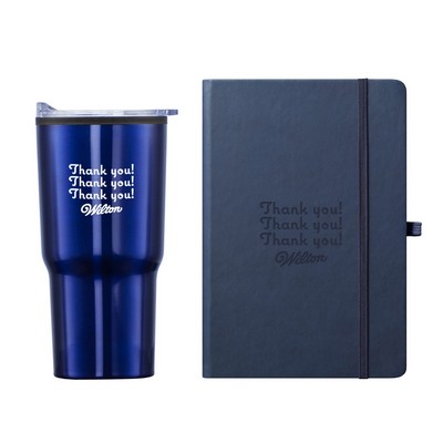 Eccolo® Cool Journall/Bexley Tumbler Gift Set - Blue