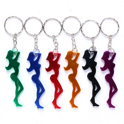 Woman Bottle Opener Keychain