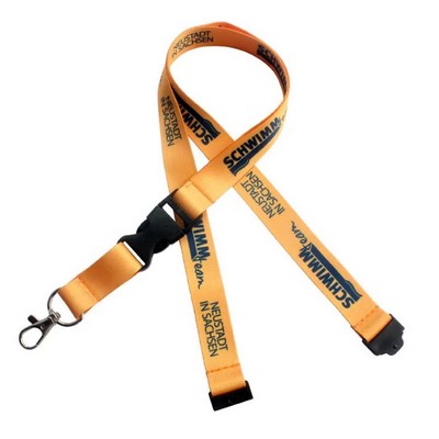 3/8 x 36 Full Color Polyester Lanyard with Safety Breakaway and Buckle Release