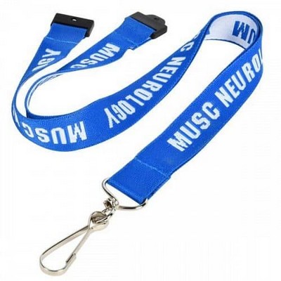 3/4 Recycled PET Eco-friendly Woven Lanyard with Safety Breakway