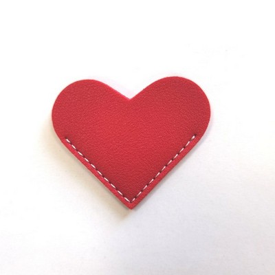 PU Leather Heart Shaped Bookmark