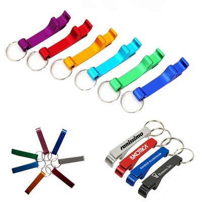 Aluminum Bottle Opener With Key Ring