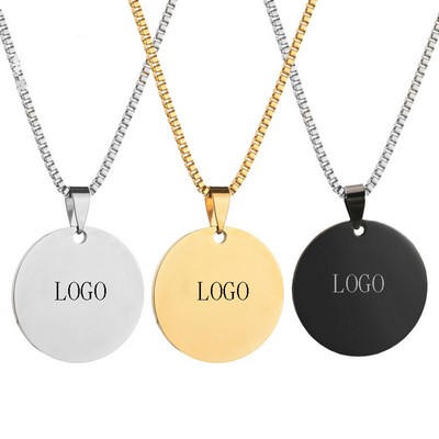 Couple Pendant Stainless Steel Necklace