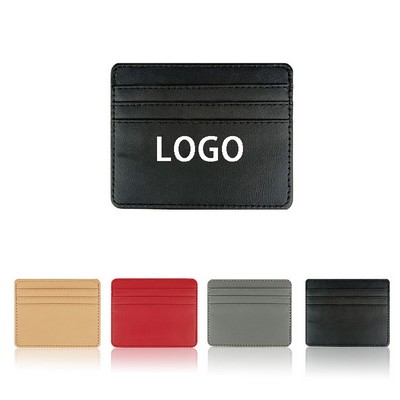 PU Leather Credit Card Holder Money Clip