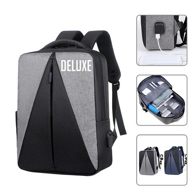 Business Laptop Backpack W/USB Port