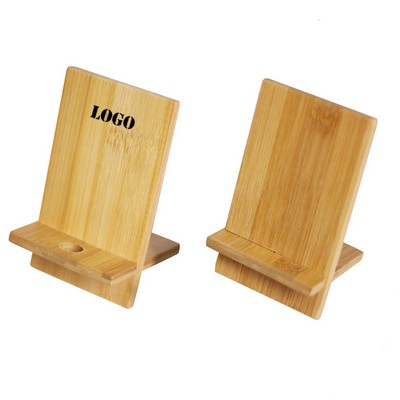 Bamboo Block Phone Stand