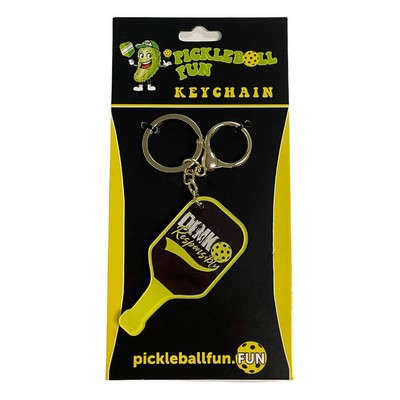 Yellow Pickleball DINK Keychain