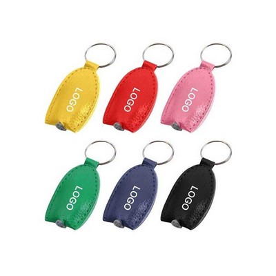 Pu Leather Keychain Flashlight