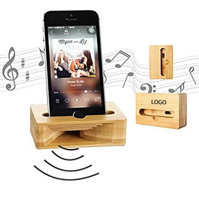 Wooden Phone Amplification Stand